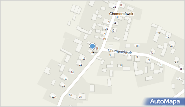 Chomentówek, Chomentówek, 17, mapa Chomentówek