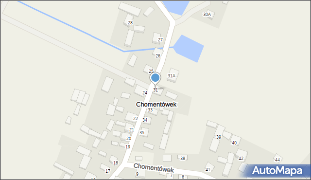 Chomentówek, Chomentówek, 31, mapa Chomentówek