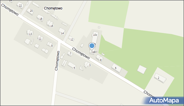 Chomętowo, Chomętowo, 10a, mapa Chomętowo