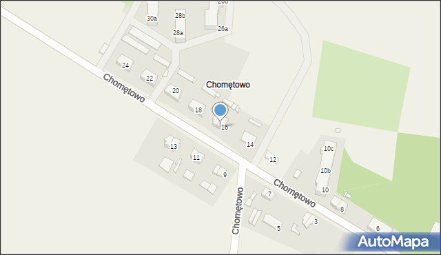 Chomętowo, Chomętowo, 16A, mapa Chomętowo