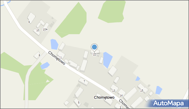 Chomętowo, Chomętowo, 12, mapa Chomętowo