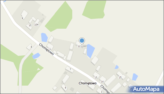 Chomętowo, Chomętowo, 12a, mapa Chomętowo