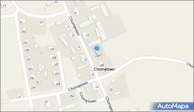 Chomętowo, Chomętowo, 19A, mapa Chomętowo