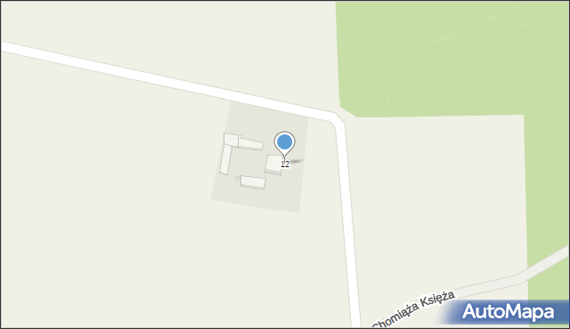 Chomiąża Księża, Chomiąża Księża, 12, mapa Chomiąża Księża