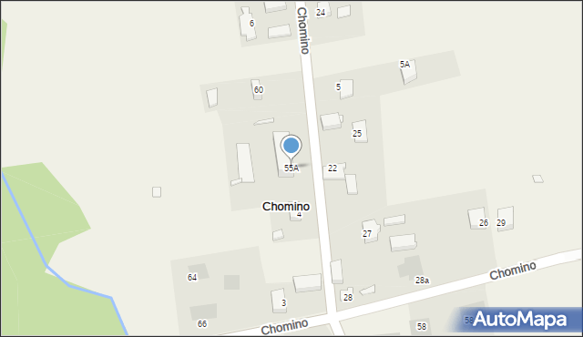 Chomino, Chomino, 55A, mapa Chomino