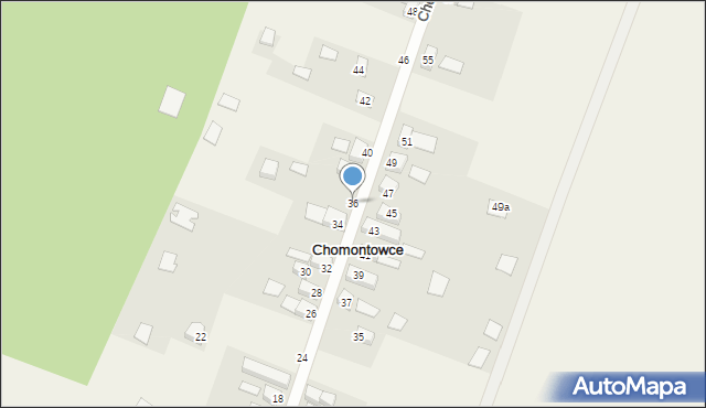 Chomontowce, Chomontowce, 36, mapa Chomontowce