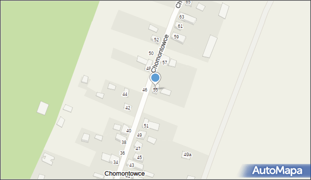 Chomontowce, Chomontowce, 55, mapa Chomontowce