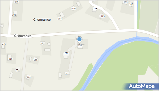 Chomranice, Chomranice, 255, mapa Chomranice
