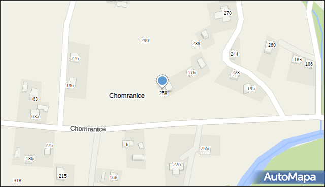 Chomranice, Chomranice, 258, mapa Chomranice