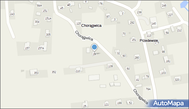 Chorągwica, Chorągwica, 19, mapa Chorągwica