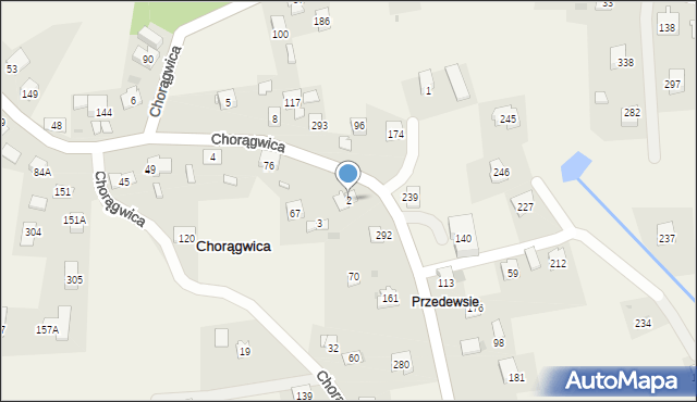 Chorągwica, Chorągwica, 2, mapa Chorągwica