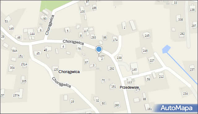 Chorągwica, Chorągwica, 2A, mapa Chorągwica