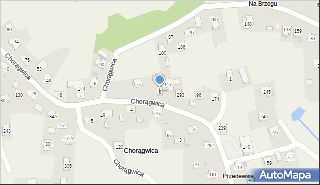 Chorągwica, Chorągwica, 8, mapa Chorągwica