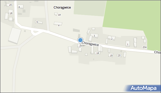 Chorągwice, Chorągwice, 17, mapa Chorągwice