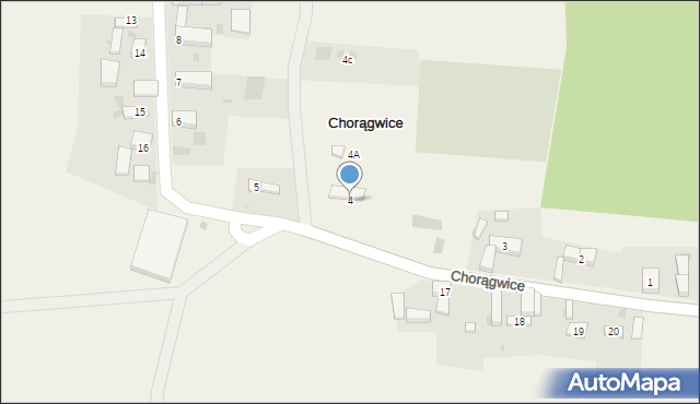 Chorągwice, Chorągwice, 4, mapa Chorągwice