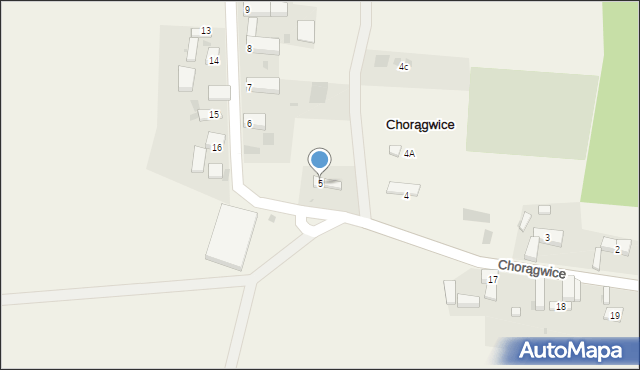 Chorągwice, Chorągwice, 5, mapa Chorągwice