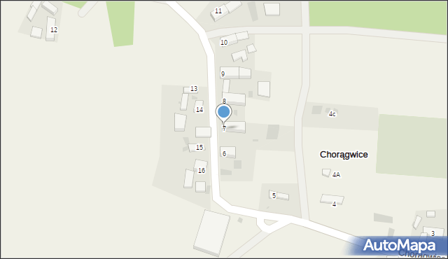 Chorągwice, Chorągwice, 7, mapa Chorągwice