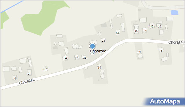 Chorążec, Chorążec, 13, mapa Chorążec