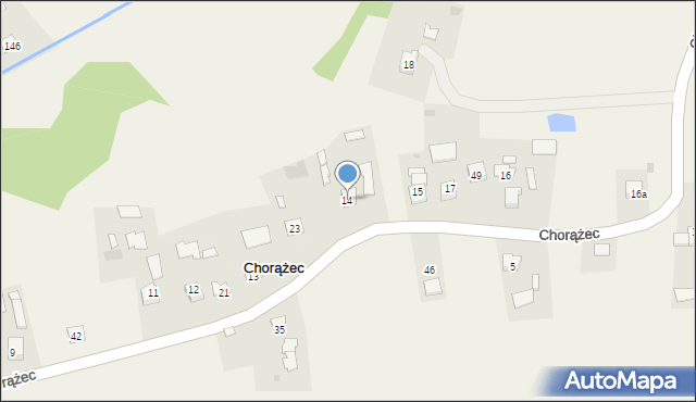 Chorążec, Chorążec, 14, mapa Chorążec