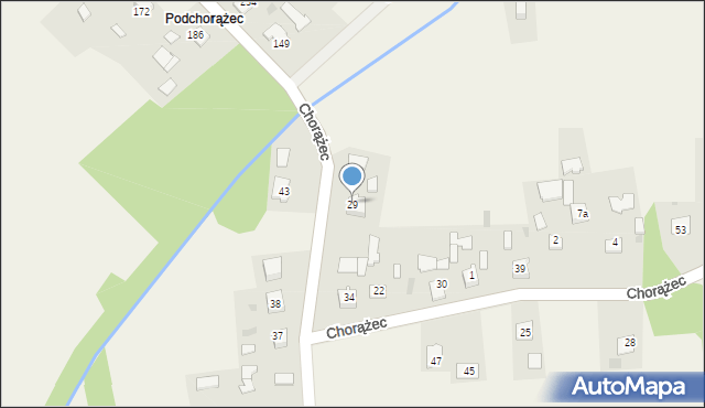 Chorążec, Chorążec, 29, mapa Chorążec