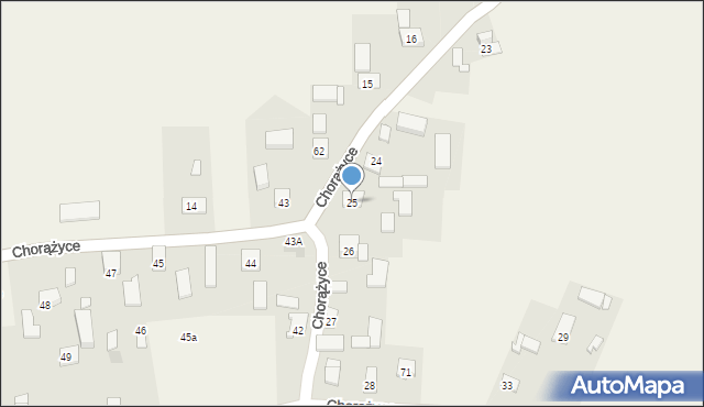 Chorążyce, Chorążyce, 25, mapa Chorążyce