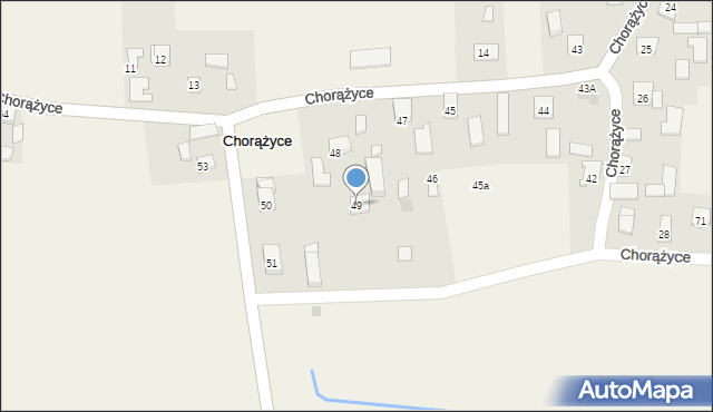 Chorążyce, Chorążyce, 49, mapa Chorążyce