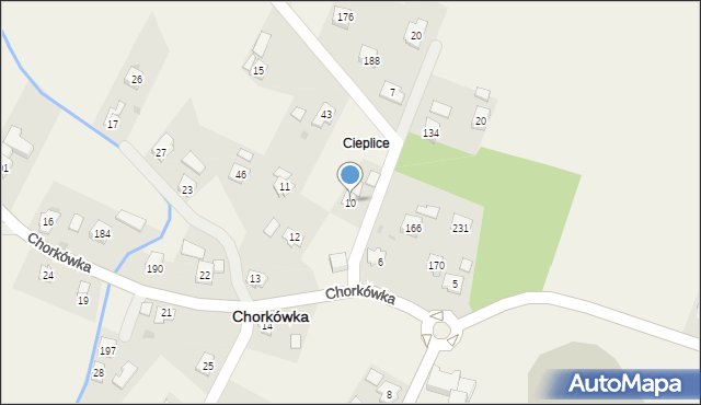 Chorkówka, Chorkówka, 10, mapa Chorkówka