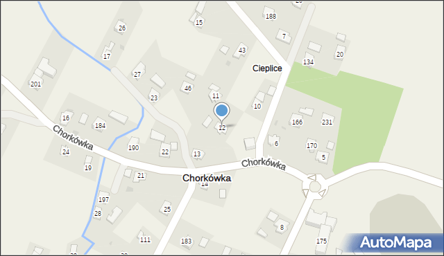 Chorkówka, Chorkówka, 12, mapa Chorkówka