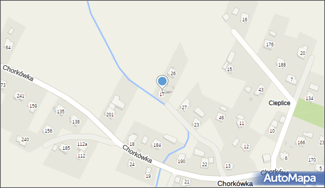 Chorkówka, Chorkówka, 17, mapa Chorkówka