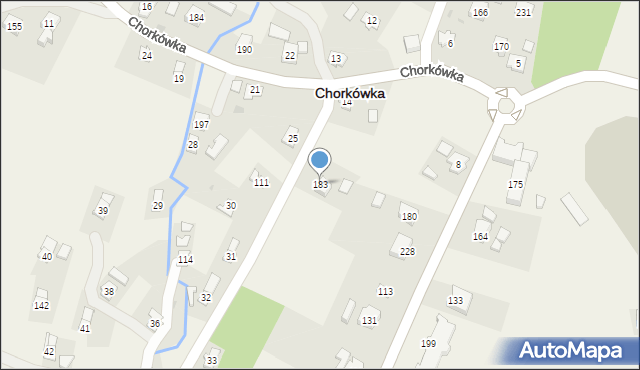 Chorkówka, Chorkówka, 183, mapa Chorkówka