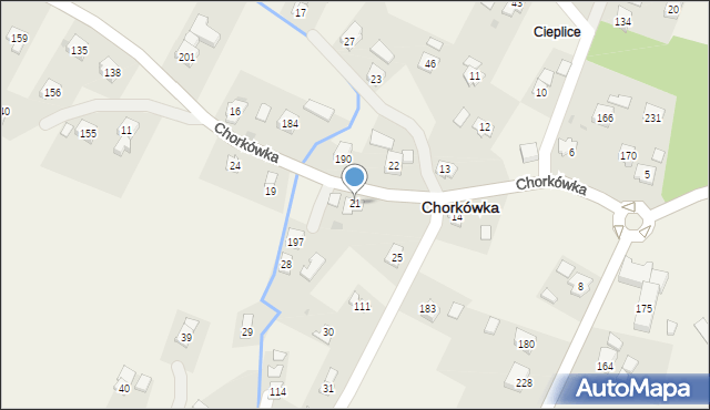 Chorkówka, Chorkówka, 21, mapa Chorkówka