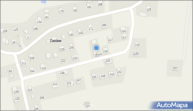 Chorkówka, Chorkówka, 221, mapa Chorkówka