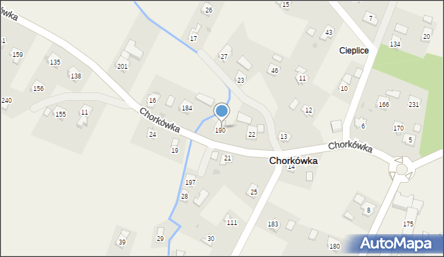 Chorkówka, Chorkówka, 290, mapa Chorkówka