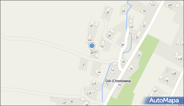 Chorkówka, Chorkówka, 42, mapa Chorkówka