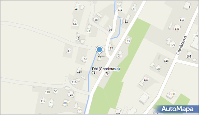 Chorkówka, Chorkówka, 74, mapa Chorkówka