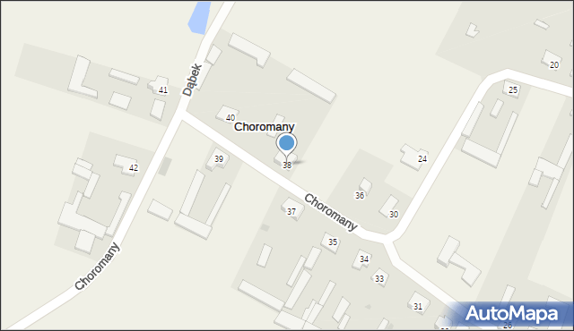 Choromany, Choromany, 38, mapa Choromany