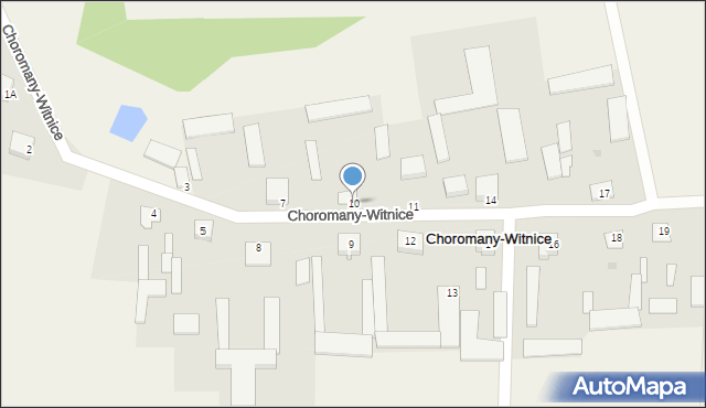 Choromany-Witnice, Choromany-Witnice, 10, mapa Choromany-Witnice