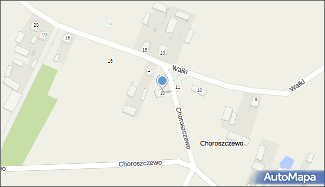 Choroszczewo, Choroszczewo, 12, mapa Choroszczewo