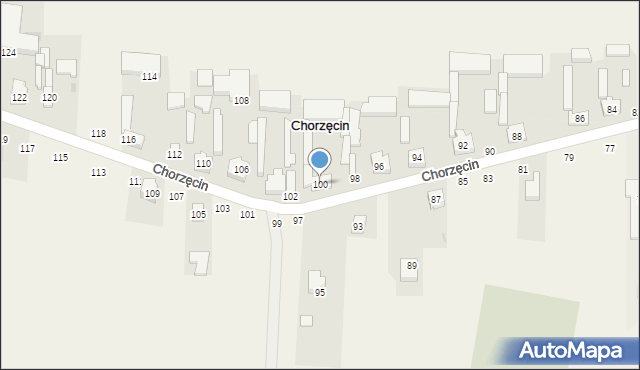 Chorzęcin, Chorzęcin, 100, mapa Chorzęcin