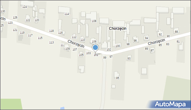 Chorzęcin, Chorzęcin, 101, mapa Chorzęcin