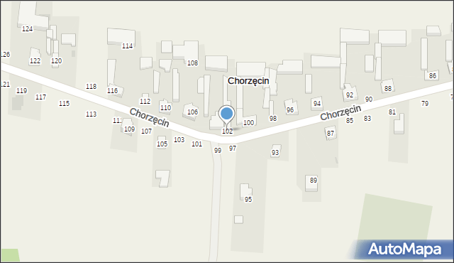 Chorzęcin, Chorzęcin, 102, mapa Chorzęcin