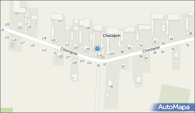 Chorzęcin, Chorzęcin, 104, mapa Chorzęcin