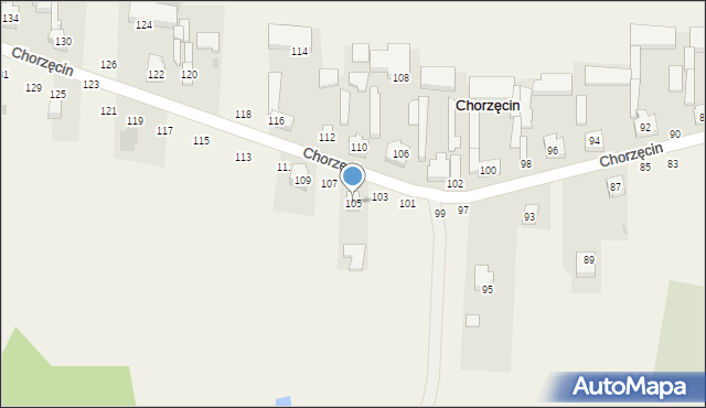 Chorzęcin, Chorzęcin, 105, mapa Chorzęcin