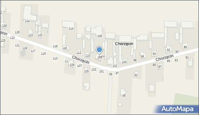 Chorzęcin, Chorzęcin, 106, mapa Chorzęcin