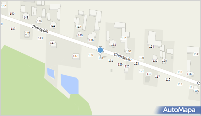 Chorzęcin, Chorzęcin, 133, mapa Chorzęcin