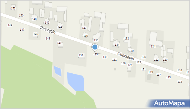 Chorzęcin, Chorzęcin, 135, mapa Chorzęcin