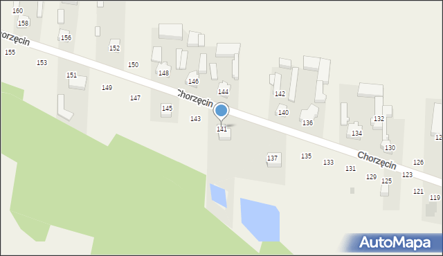 Chorzęcin, Chorzęcin, 141, mapa Chorzęcin