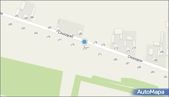 Chorzęcin, Chorzęcin, 173, mapa Chorzęcin