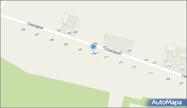 Chorzęcin, Chorzęcin, 179, mapa Chorzęcin