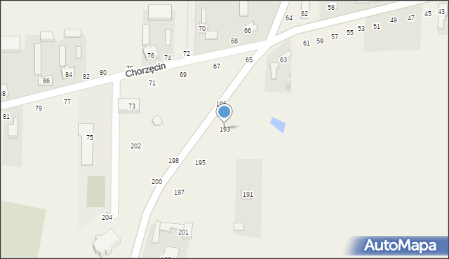 Chorzęcin, Chorzęcin, 193, mapa Chorzęcin